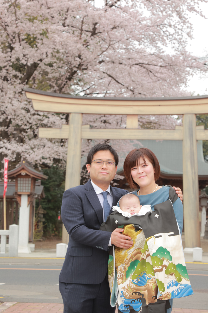 神社　記念写真